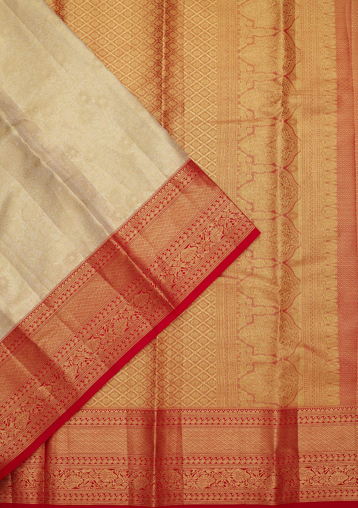 Pista Green Zariwork Tissue Silk Saree
