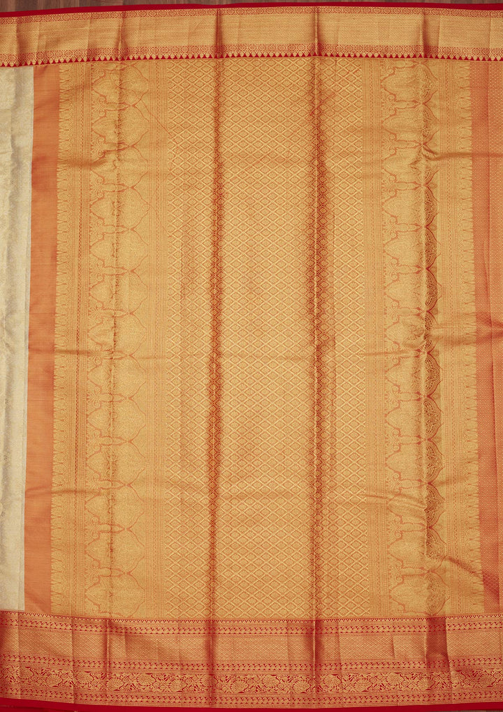 Pista Green Zariwork Tissue Silk Saree