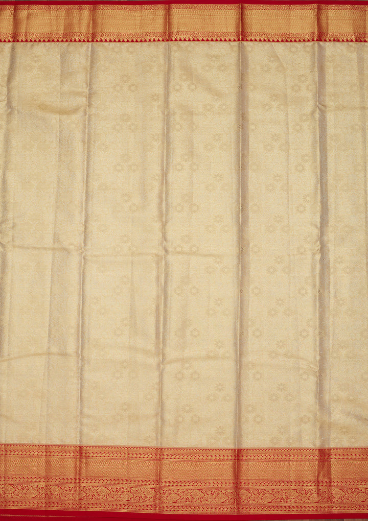Pista Green Zariwork Tissue Silk Saree