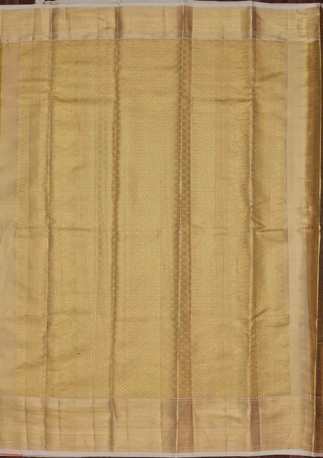 Lemon Yellow Silk Jaal Zariwork Saree With Matching Blouse Piece