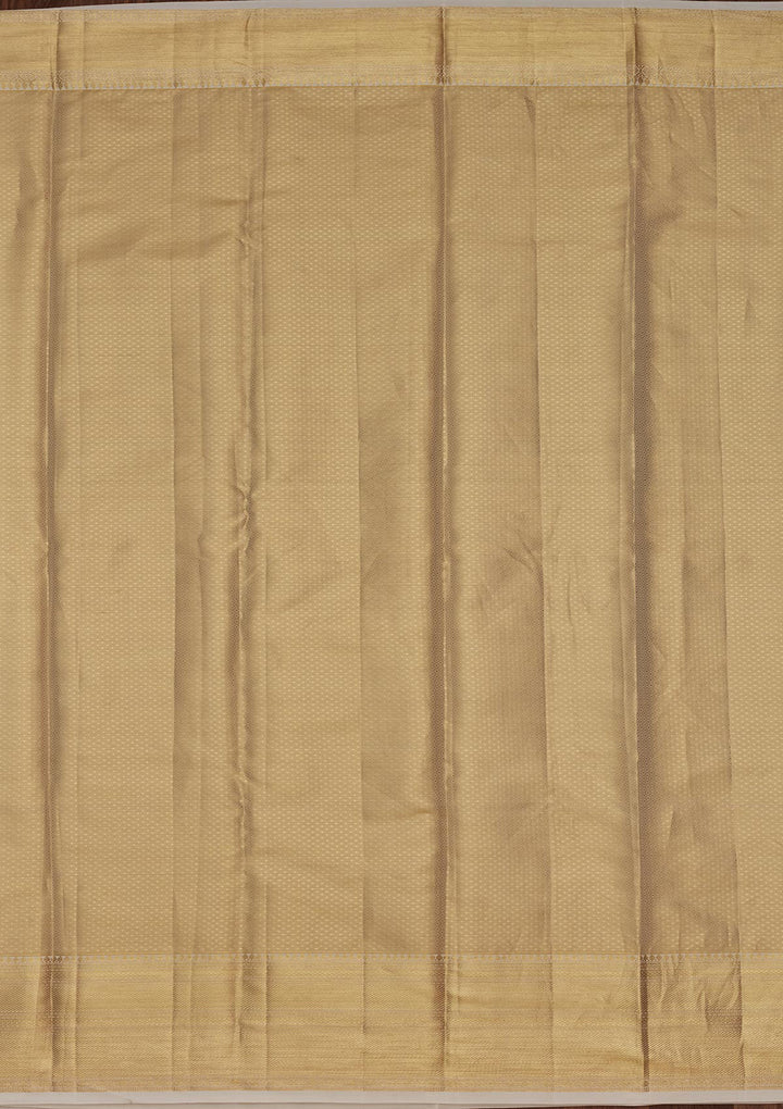 Lemon Yellow Silk Jaal Zariwork Saree With Matching Blouse Piece