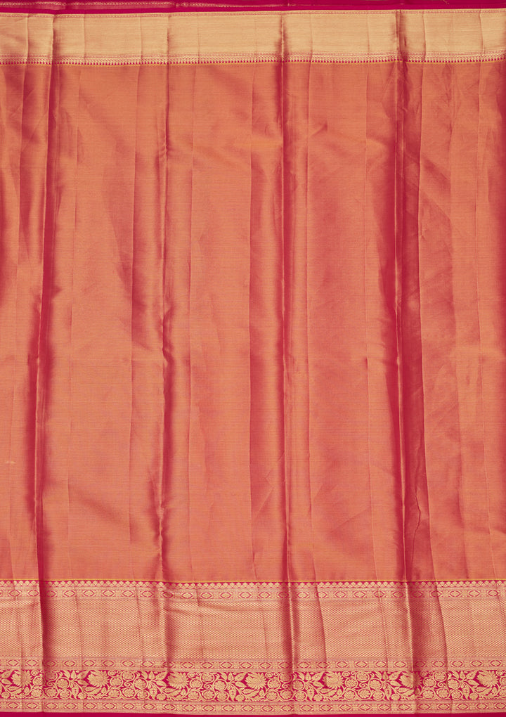 Mehandi Green Zariwork Tissue Silk Saree