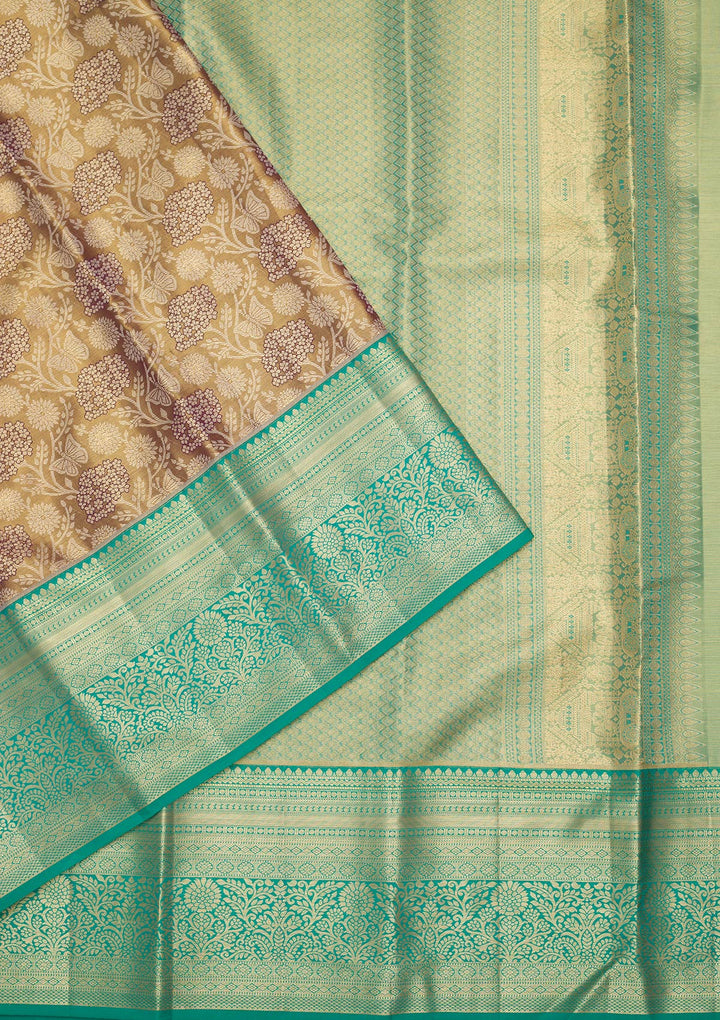 Mauve Silk Jaal Saree With Matching Blouse Piece