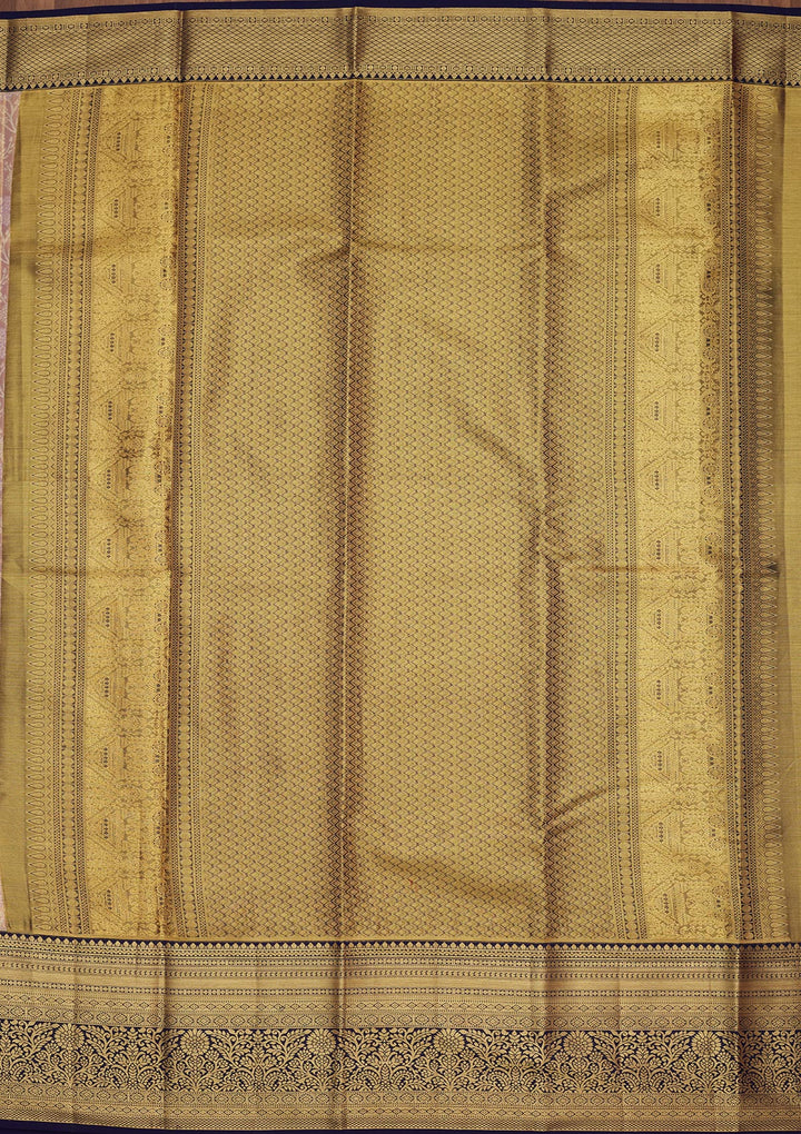 Peach Silk Jaal Saree With Matching Blouse Piece