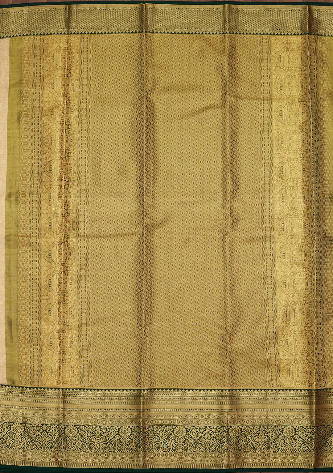Gold Silk Jaal Zariwork Saree With Matching Blouse Piece