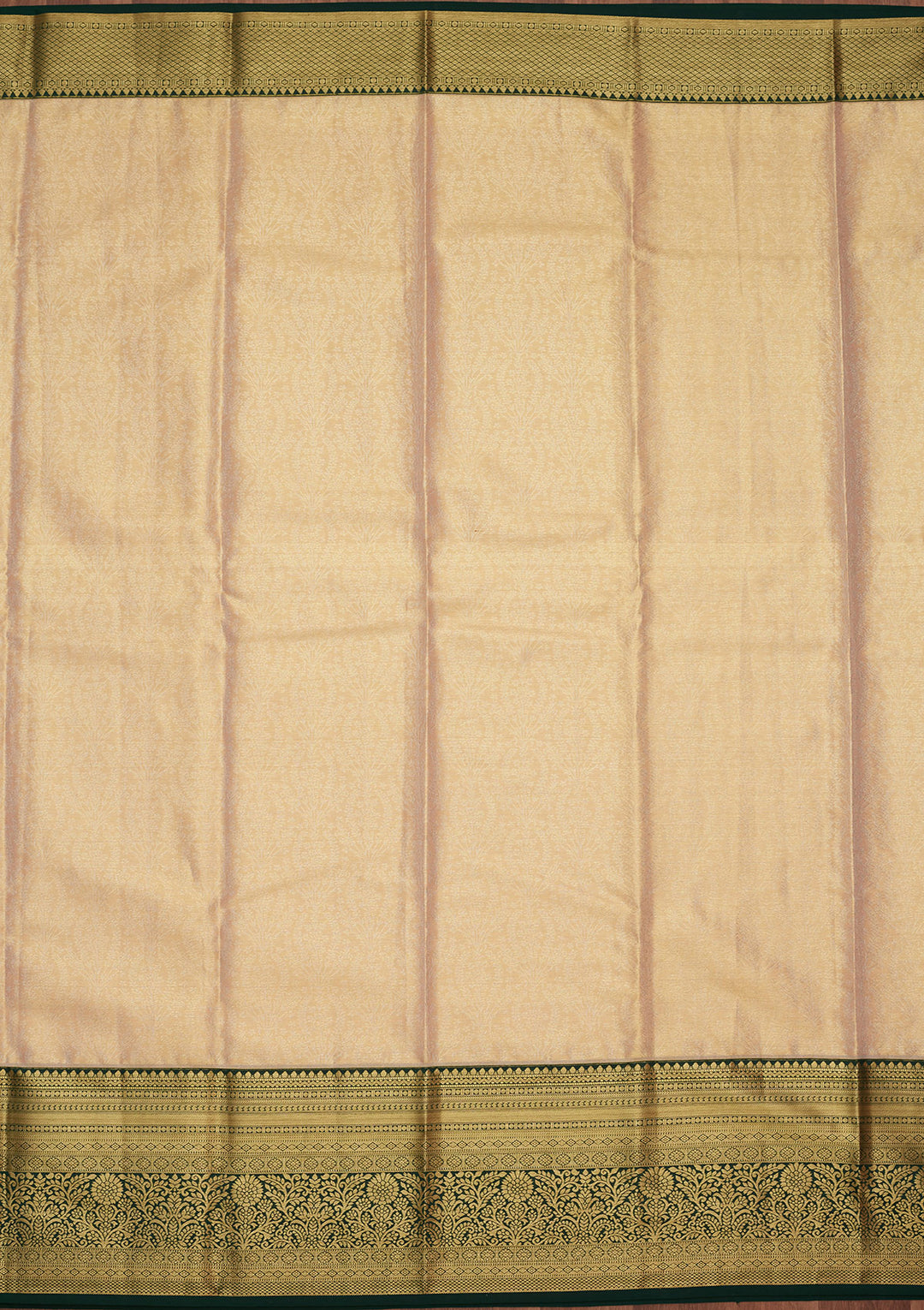 Gold Silk Jaal Zariwork Saree With Matching Blouse Piece