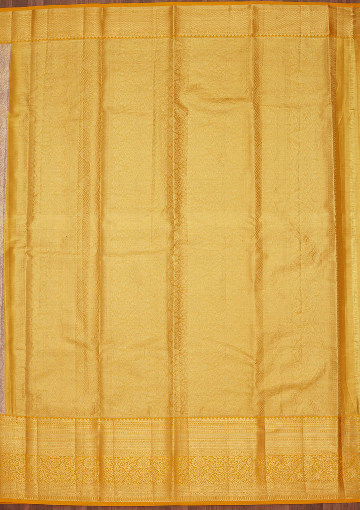Mauve Zariwork Tissue Silk Saree