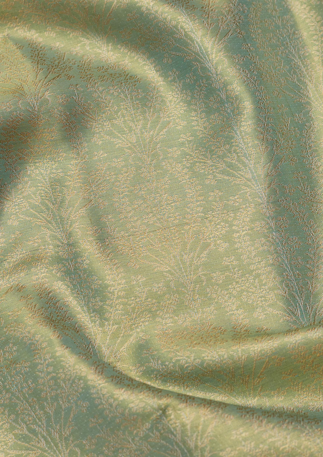 Sea Green Silk Jaal Saree With Matching Blouse Piece