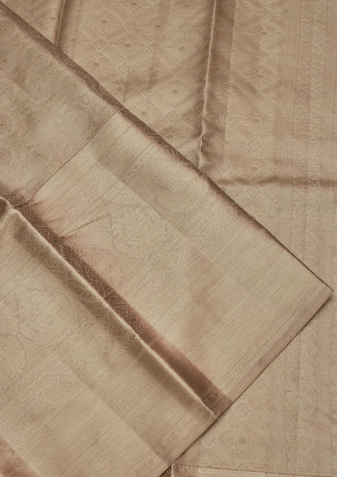 Gold Silk Jaal Zariwork Saree With Matching Blouse Piece