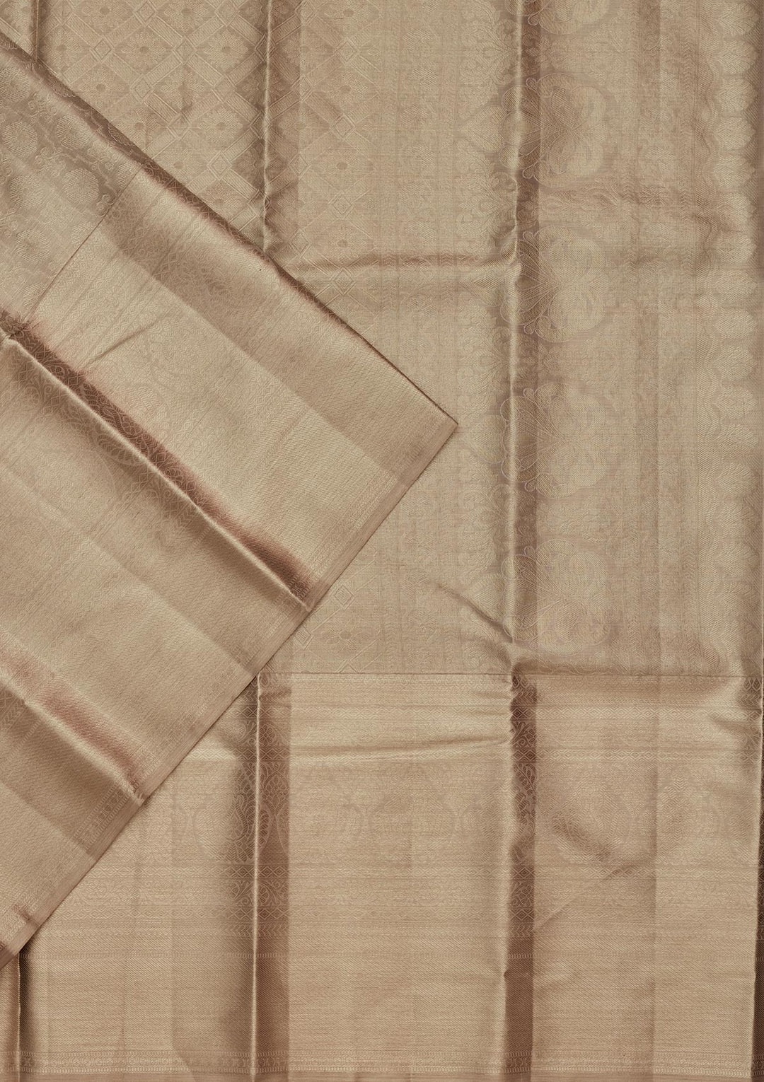 Gold Silk Jaal Zariwork Saree With Matching Blouse Piece