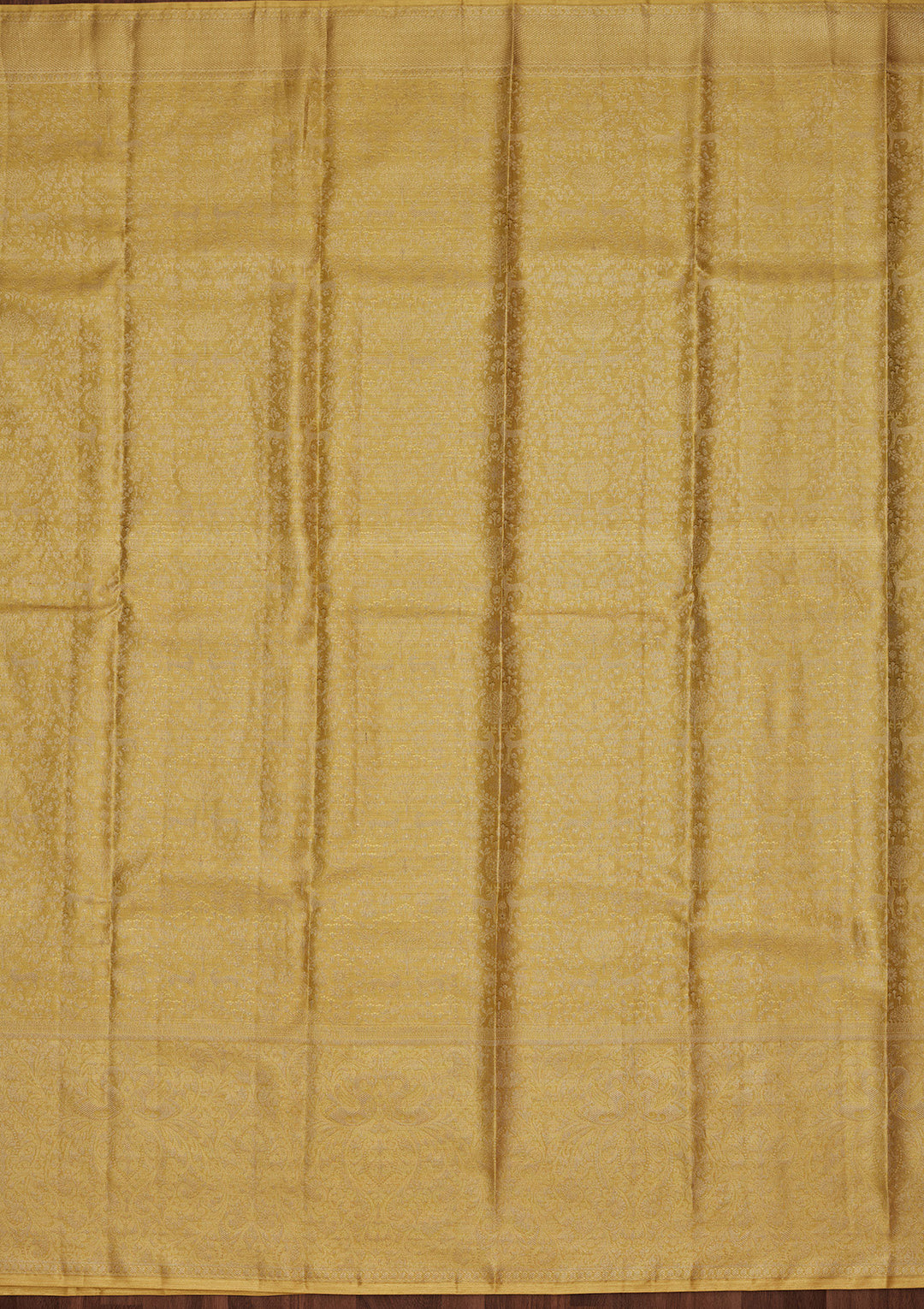 Mustard Zariwork Tissue Silk Saree