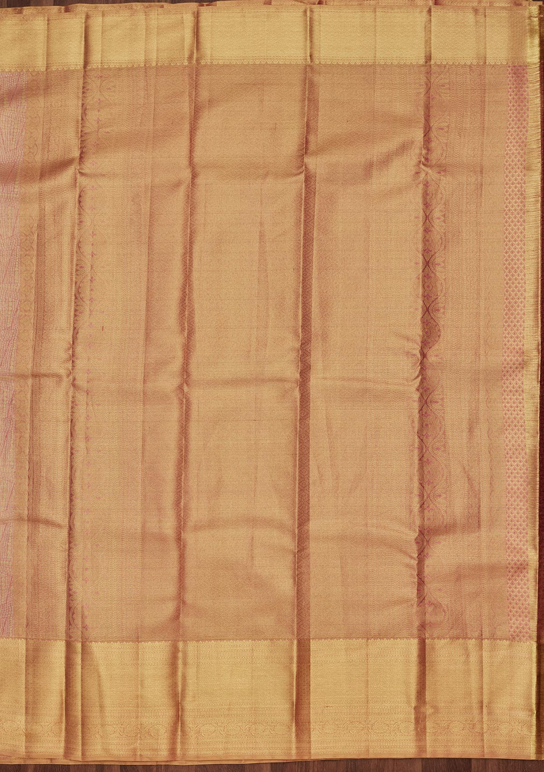Rani Pink Tissue Jaal Saree With Matching Blouse Piece