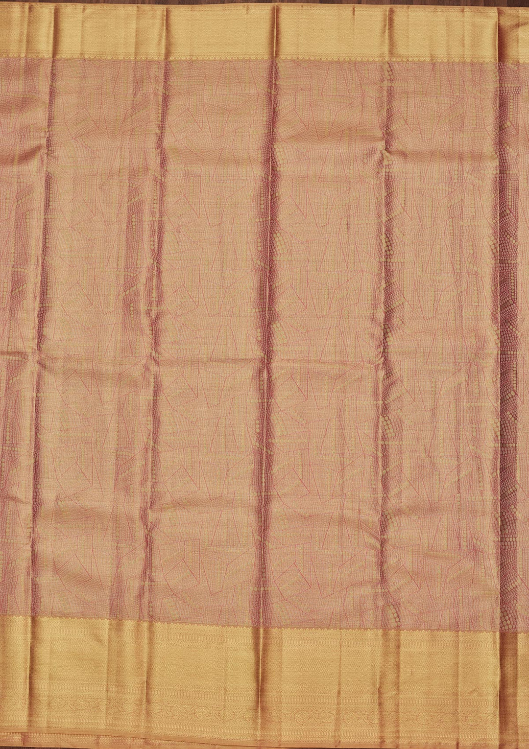 Rani Pink Tissue Jaal Saree With Matching Blouse Piece