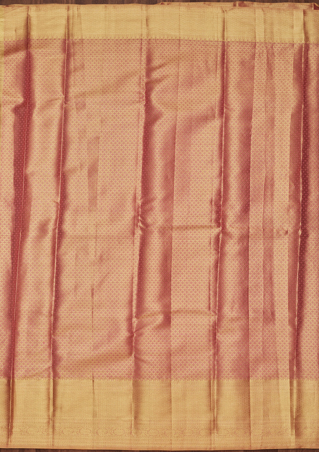 Rani Pink Tissue Jaal Saree With Matching Blouse Piece
