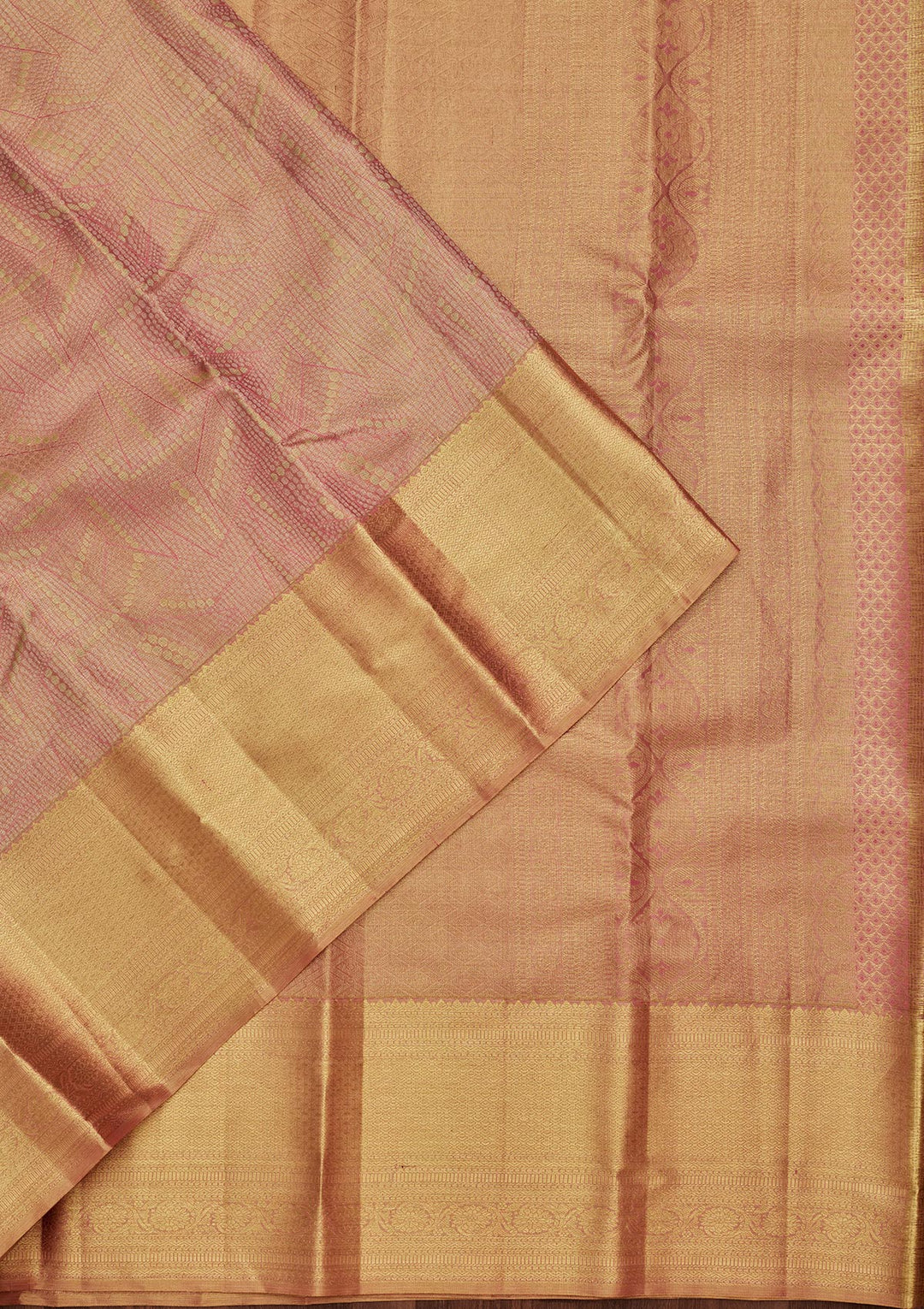 Rani Pink Tissue Jaal Saree With Matching Blouse Piece