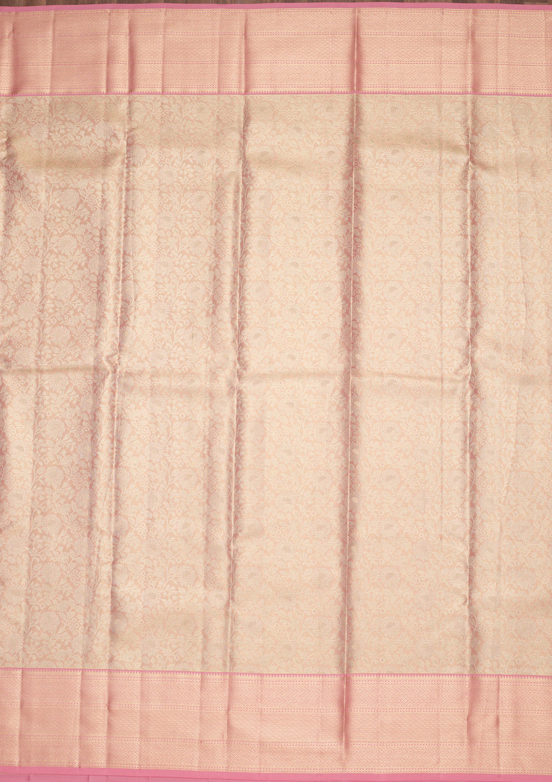 Peach Zariwork Tissue Silk Saree