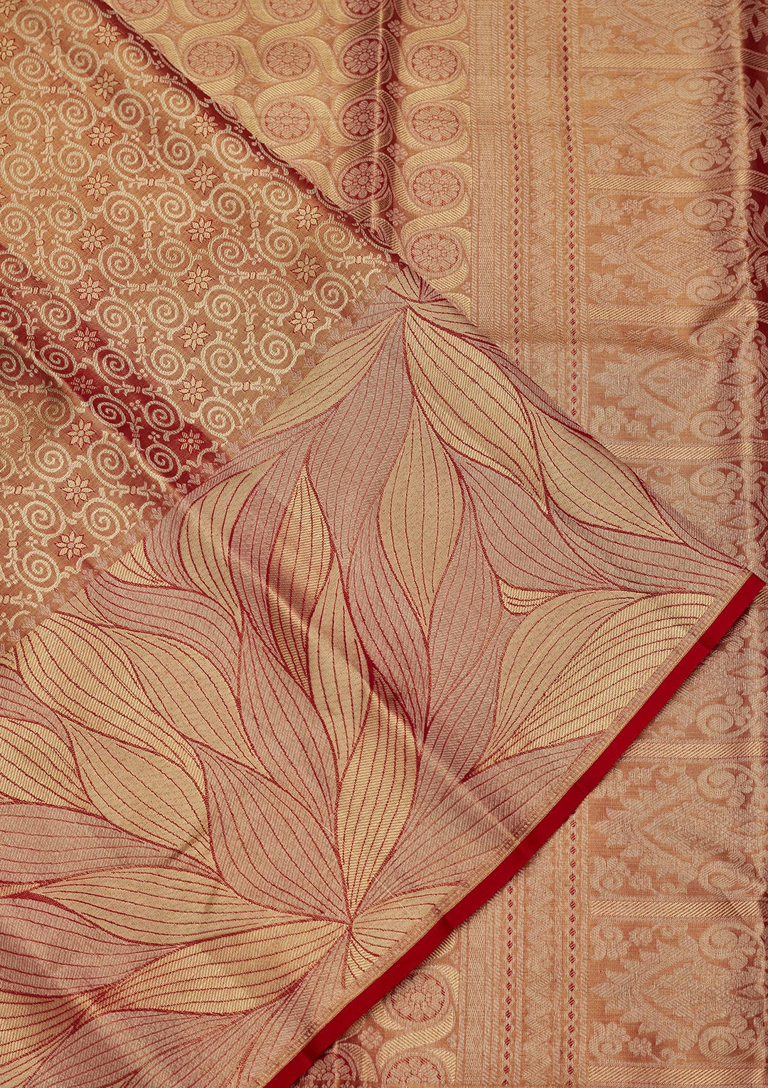 Mauve Tissue Jaal Saree With Matching Blouse Piece