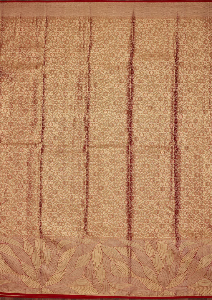 Mauve Tissue Jaal Saree With Matching Blouse Piece