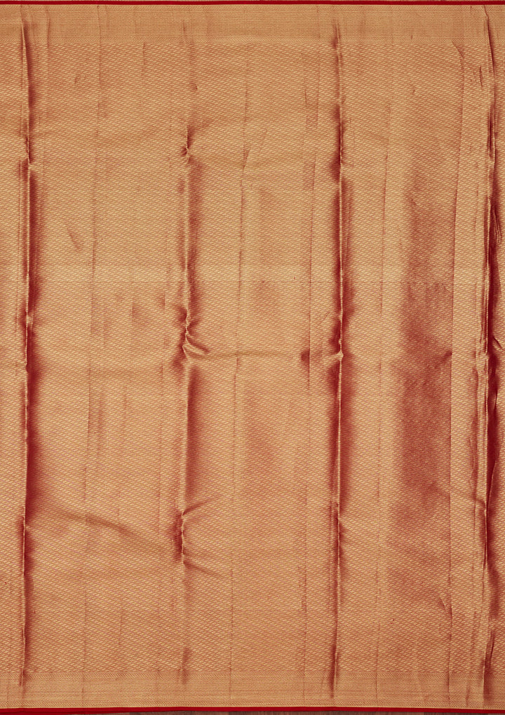 Mauve Tissue Jaal Saree With Matching Blouse Piece