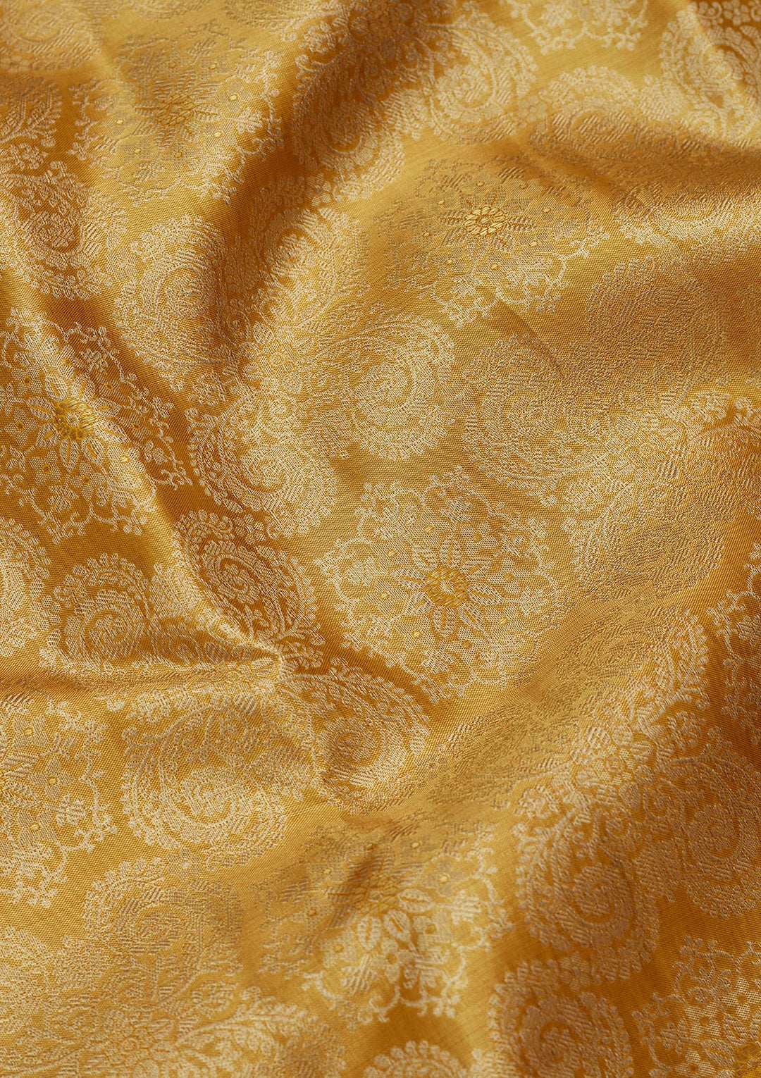 Mustard Zariwork Tissue Silk Saree
