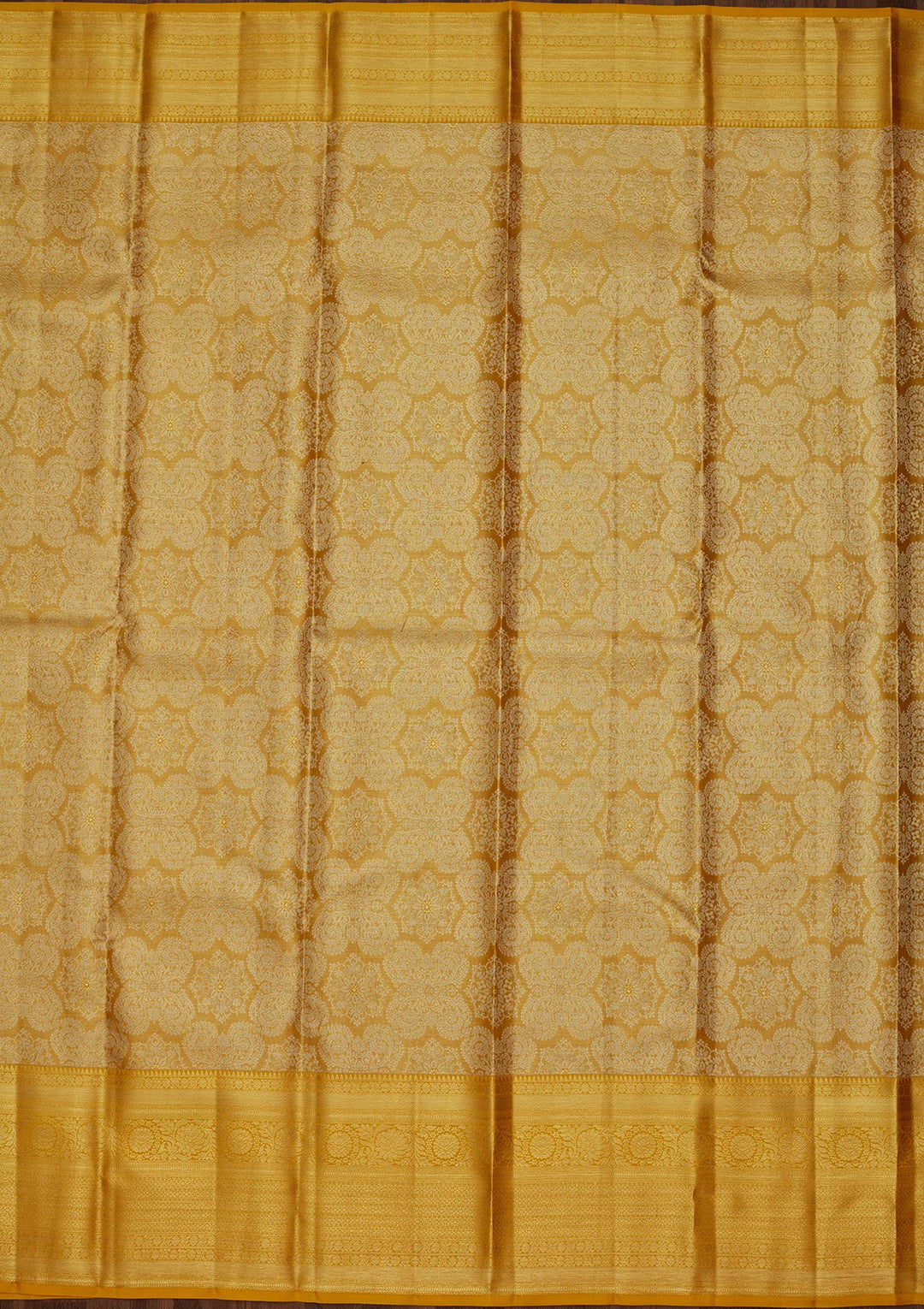 Mustard Zariwork Tissue Silk Saree