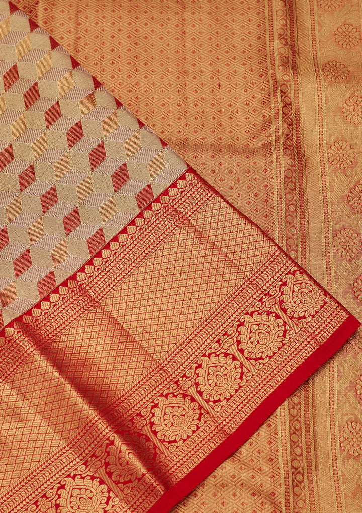 Multi Tissue Checks Saree With Matching Blouse Piece