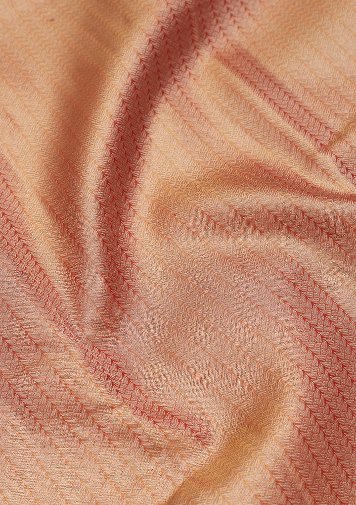 Rust Zariwork Tissue Silk Saree
