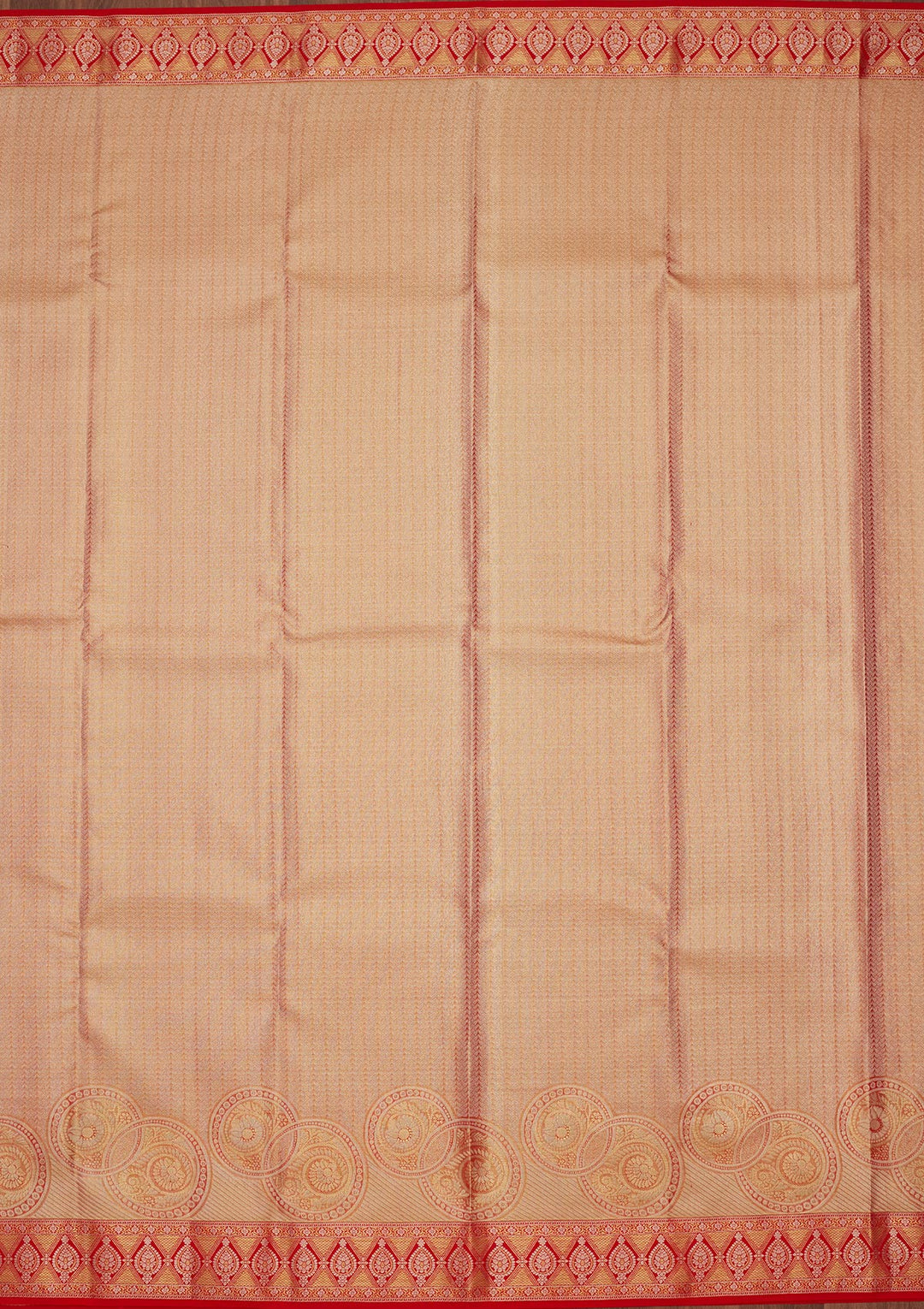 Rust Zariwork Tissue Silk Saree