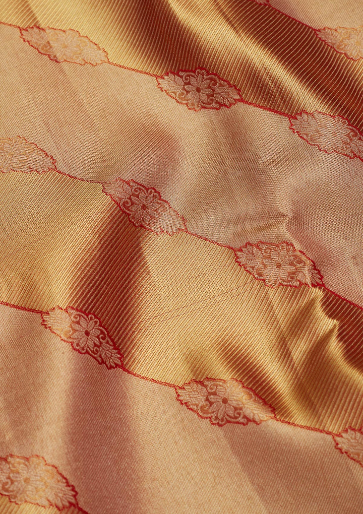 Multi Tissue Jaal Saree With Matching Blouse Piece