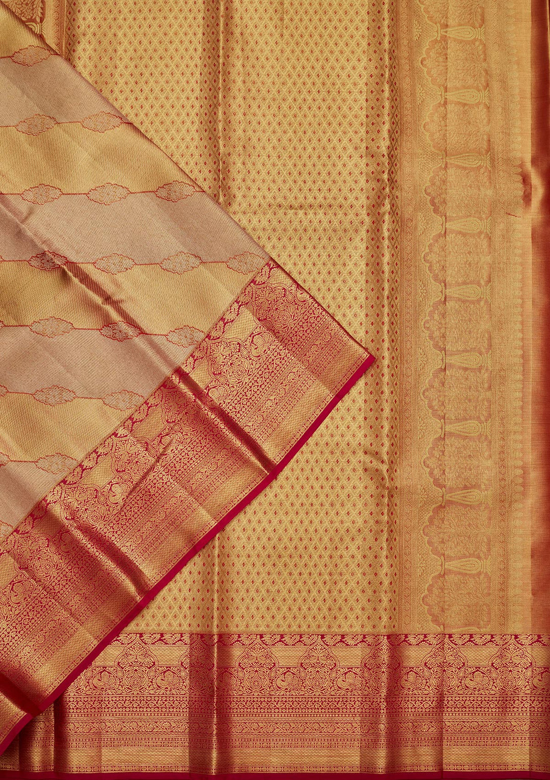 Multi Tissue Jaal Saree With Matching Blouse Piece