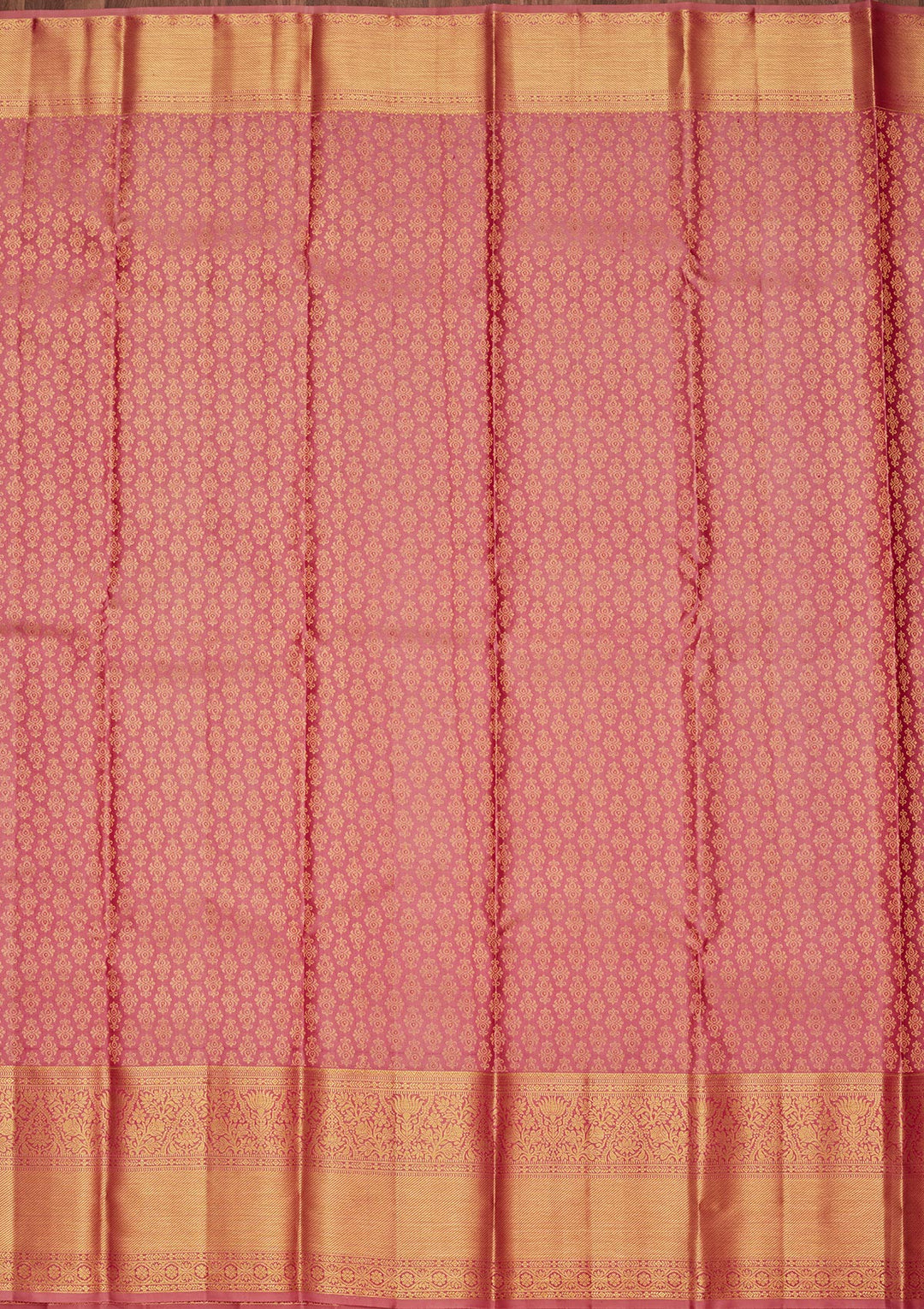 Onion Pink Silk Jaal Saree With Matching Blouse Piece