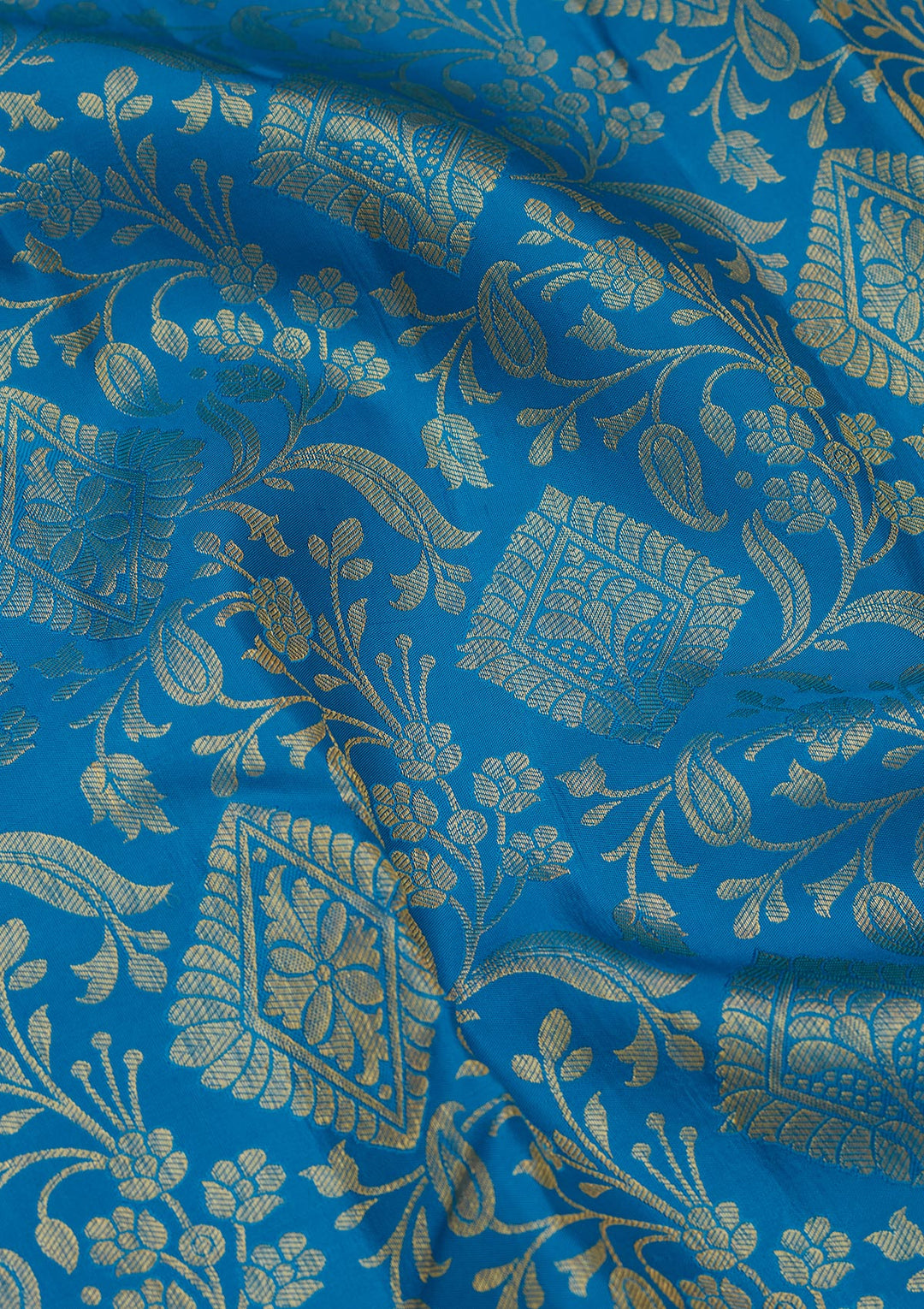Royal Blue Zariwork Pure Silk Saree