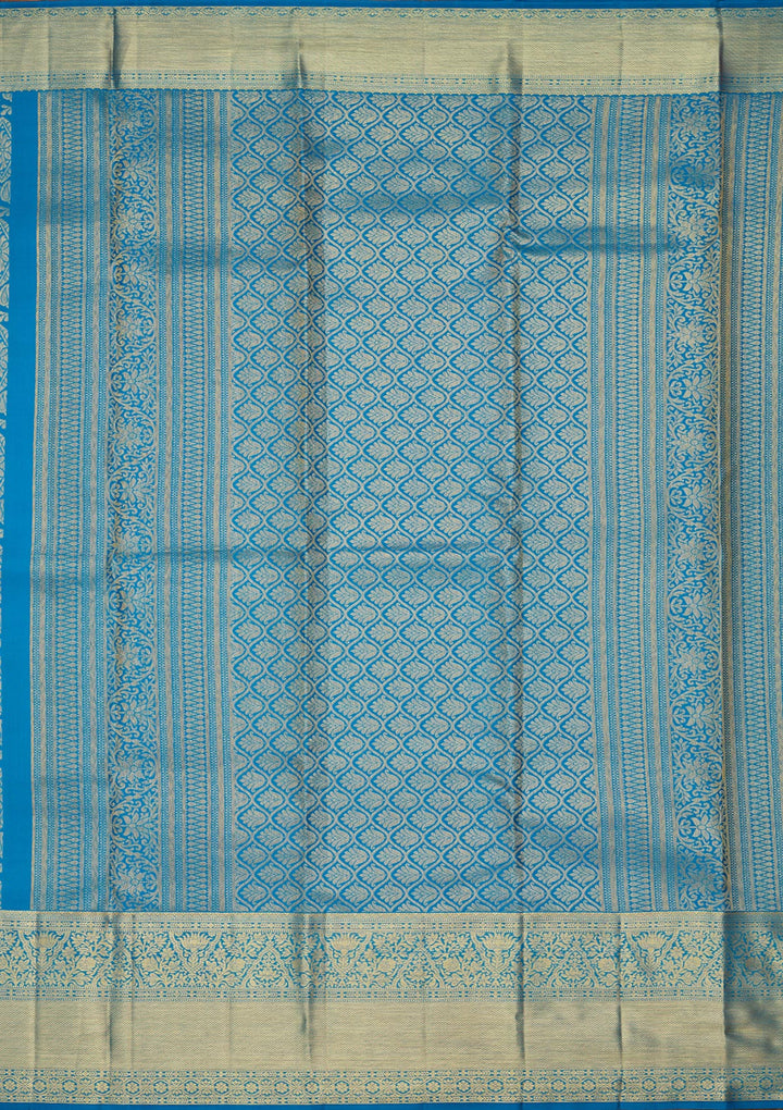 Royal Blue Zariwork Pure Silk Saree