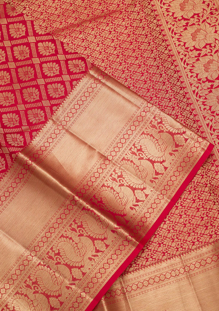 Red Zariwork Pure Silk Saree