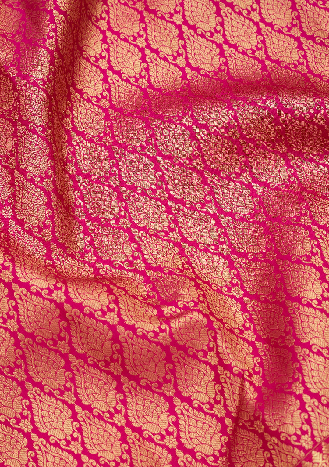 Rani Pink Silk Jaal Saree With Matching Blouse Piece
