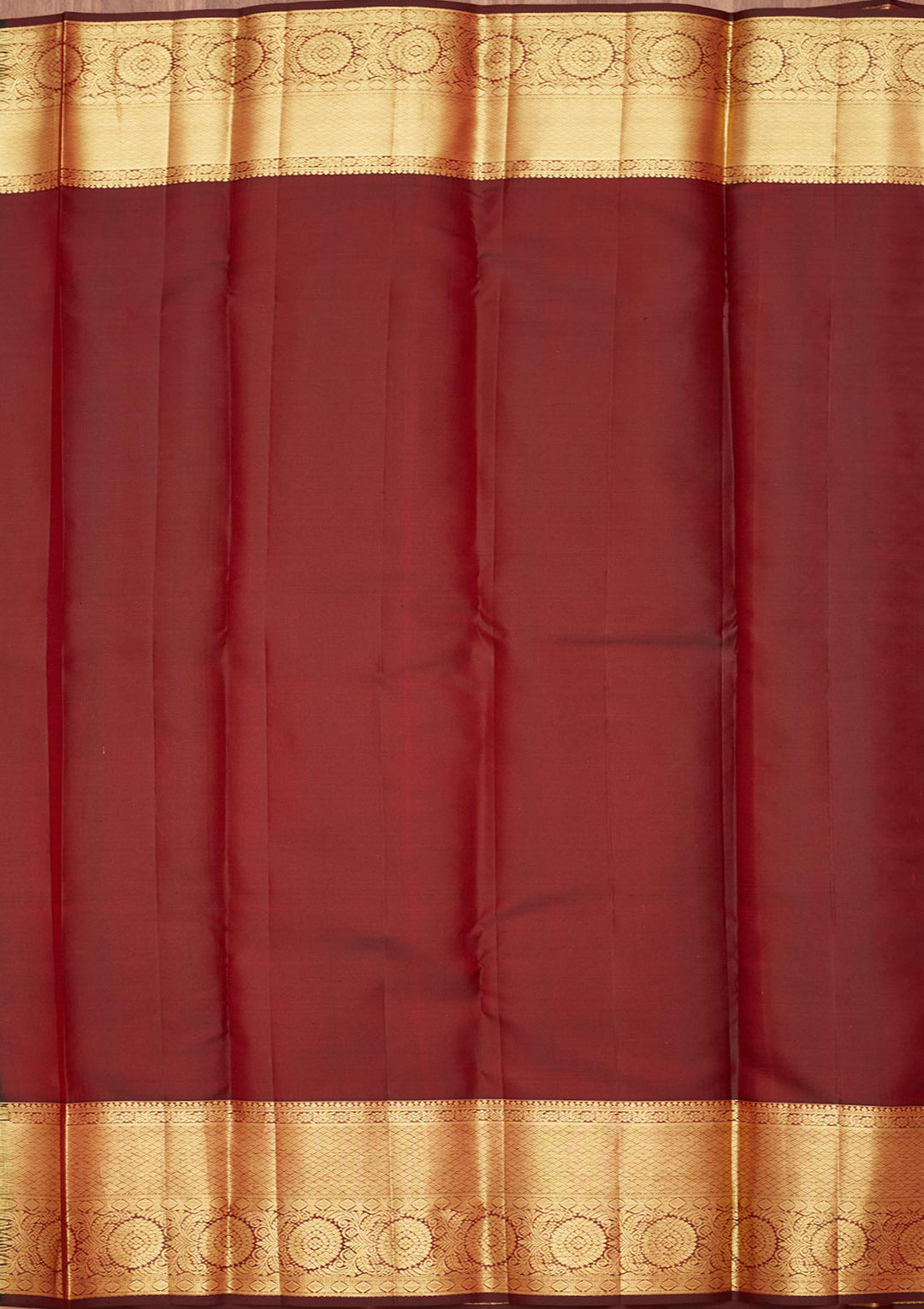 Brown Silk Jaal Saree With Matching Blouse Piece