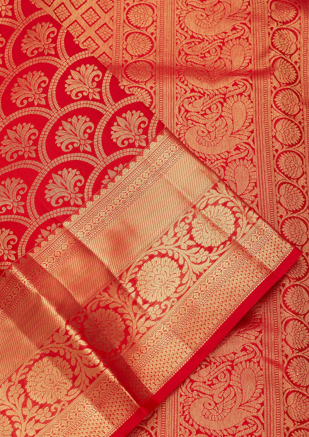 Red Zariwork Pure Silk Saree