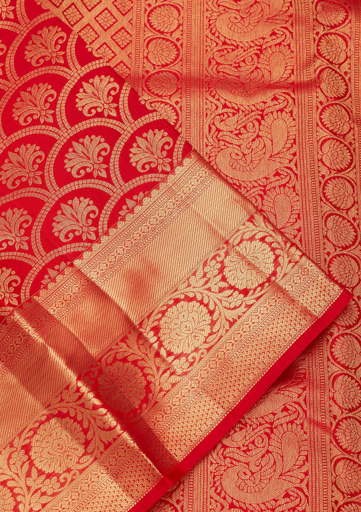 Red Zariwork Pure Silk Saree