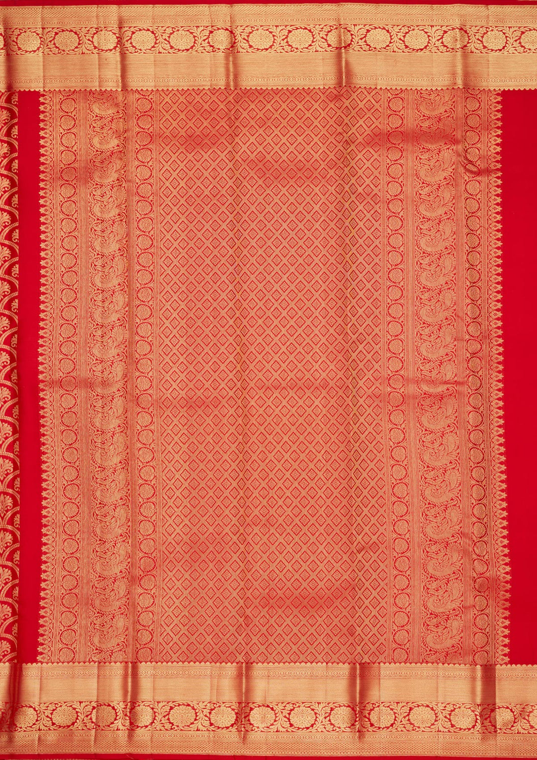 Red Zariwork Pure Silk Saree