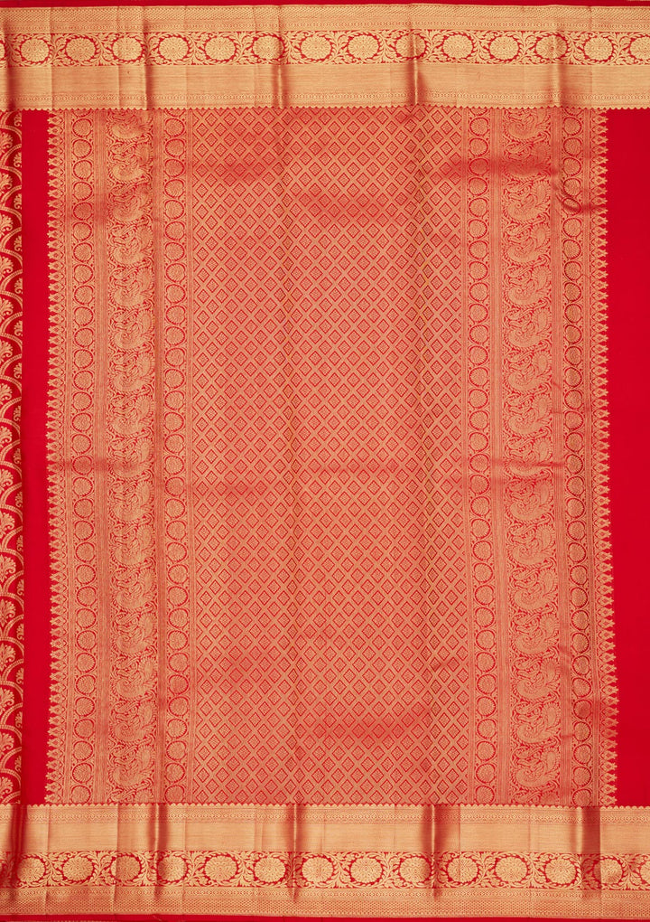 Red Zariwork Pure Silk Saree