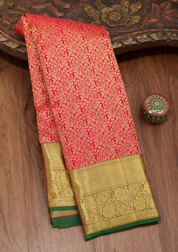 Turquoise Blue Silk Jaal Saree With Matching Blouse Piece
