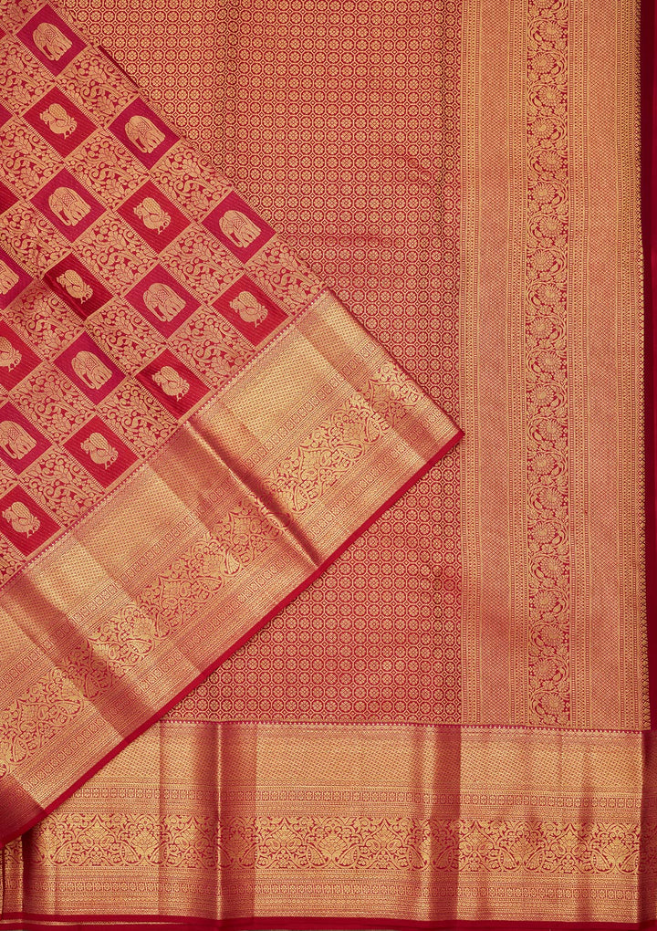Multi Silk Jaal Zariwork Saree With Matching Blouse Piece