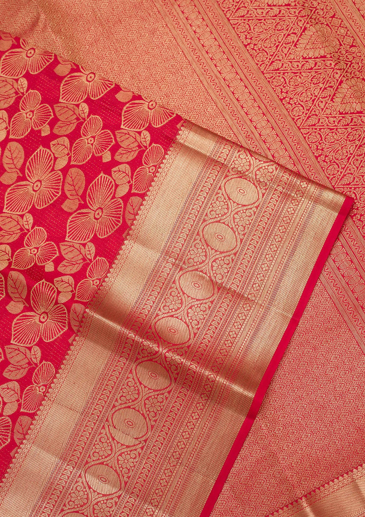 Red Zariwork Pure Silk Saree