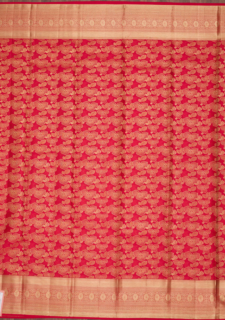 Red Zariwork Pure Silk Saree