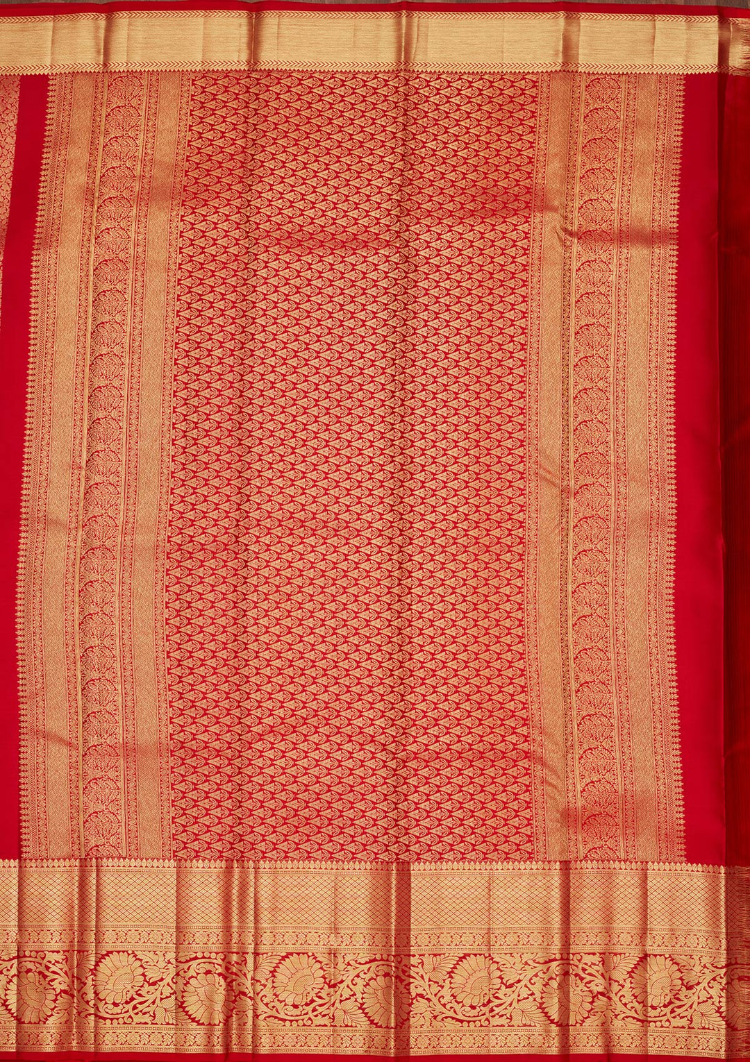 Maroon Silk Jaal Saree With Matching Blouse Piece