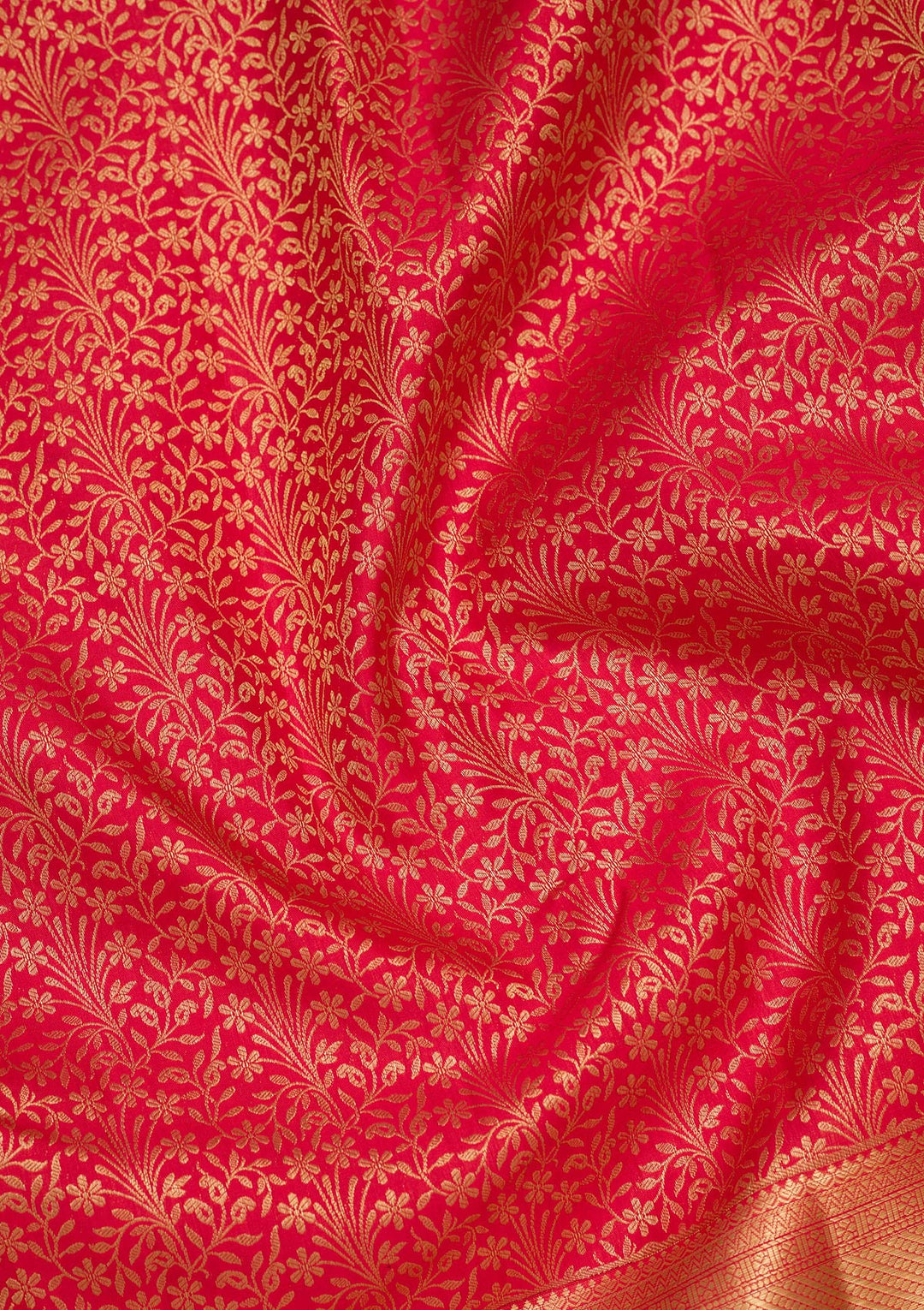 Maroon Silk Jaal Zariwork Saree With Matching Blouse Piece