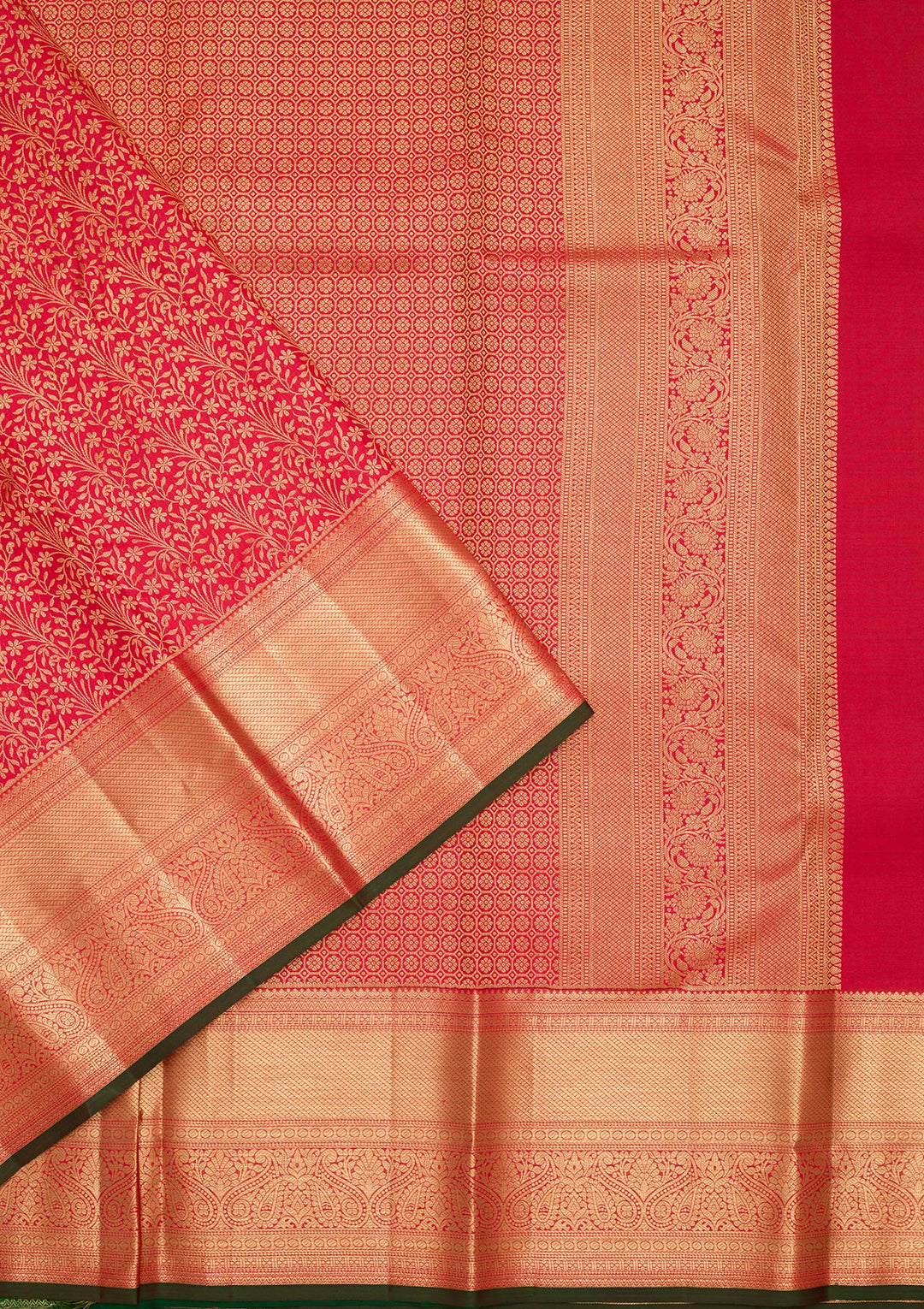 Maroon Silk Jaal Zariwork Saree With Matching Blouse Piece