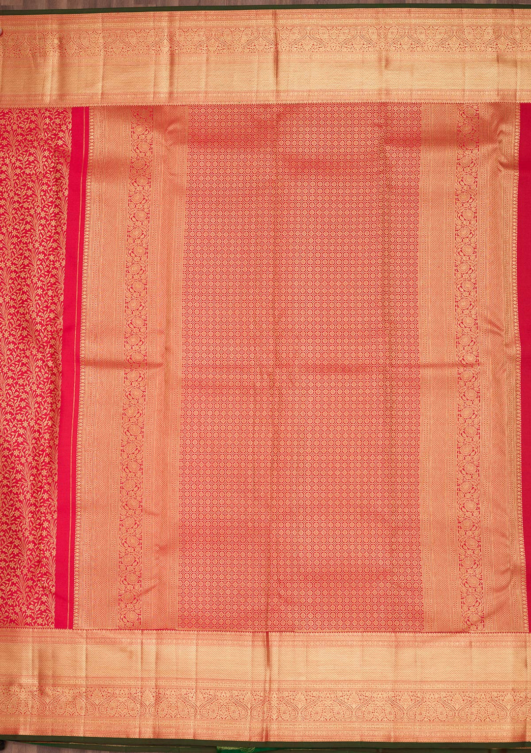 Maroon Silk Jaal Zariwork Saree With Matching Blouse Piece