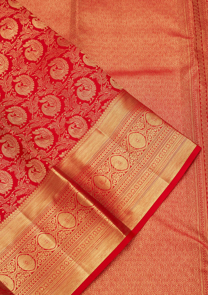 Maroon Zariwork Pure Silk Saree