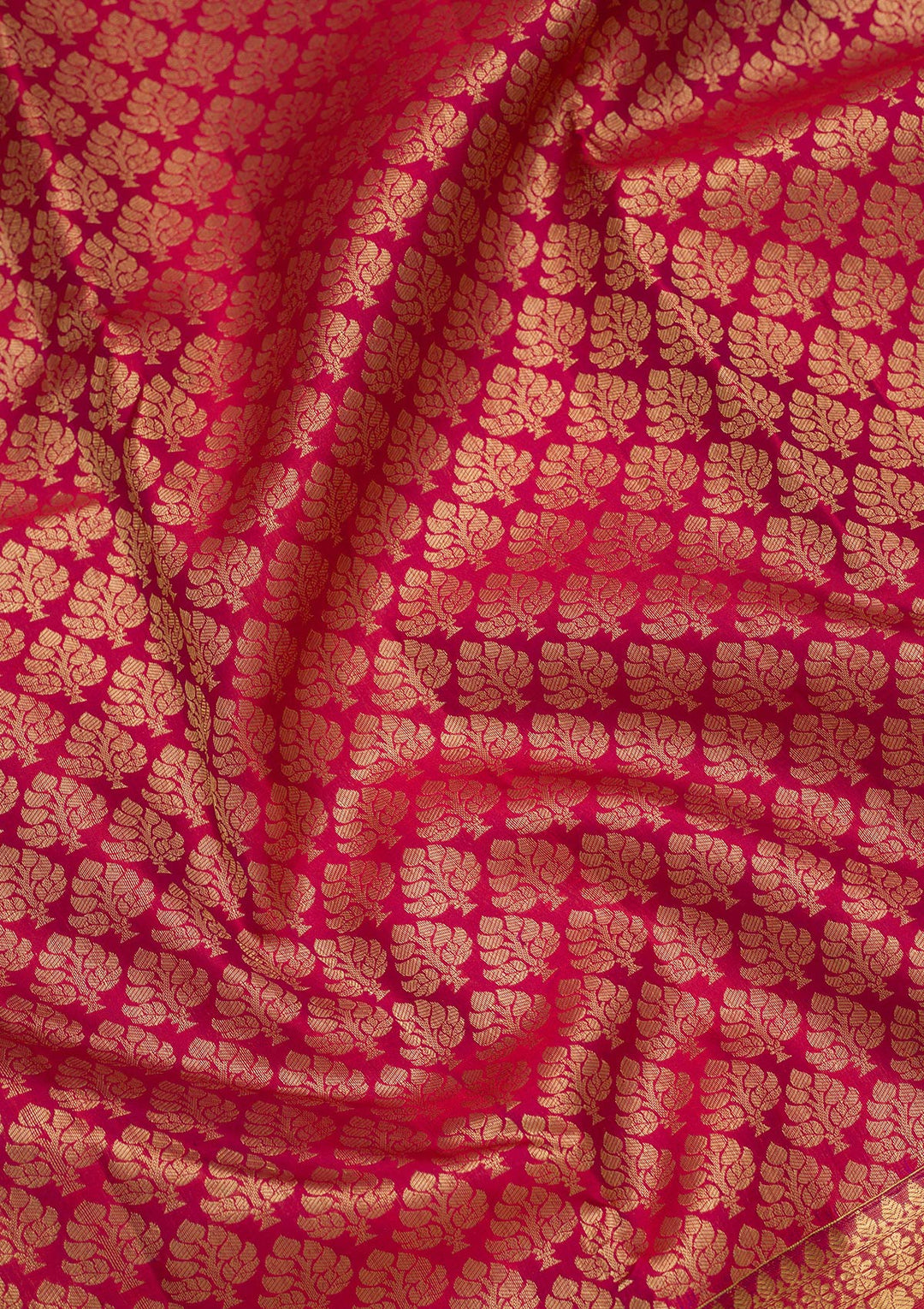 Maroon Silk Jaal Saree With Matching Blouse Piece